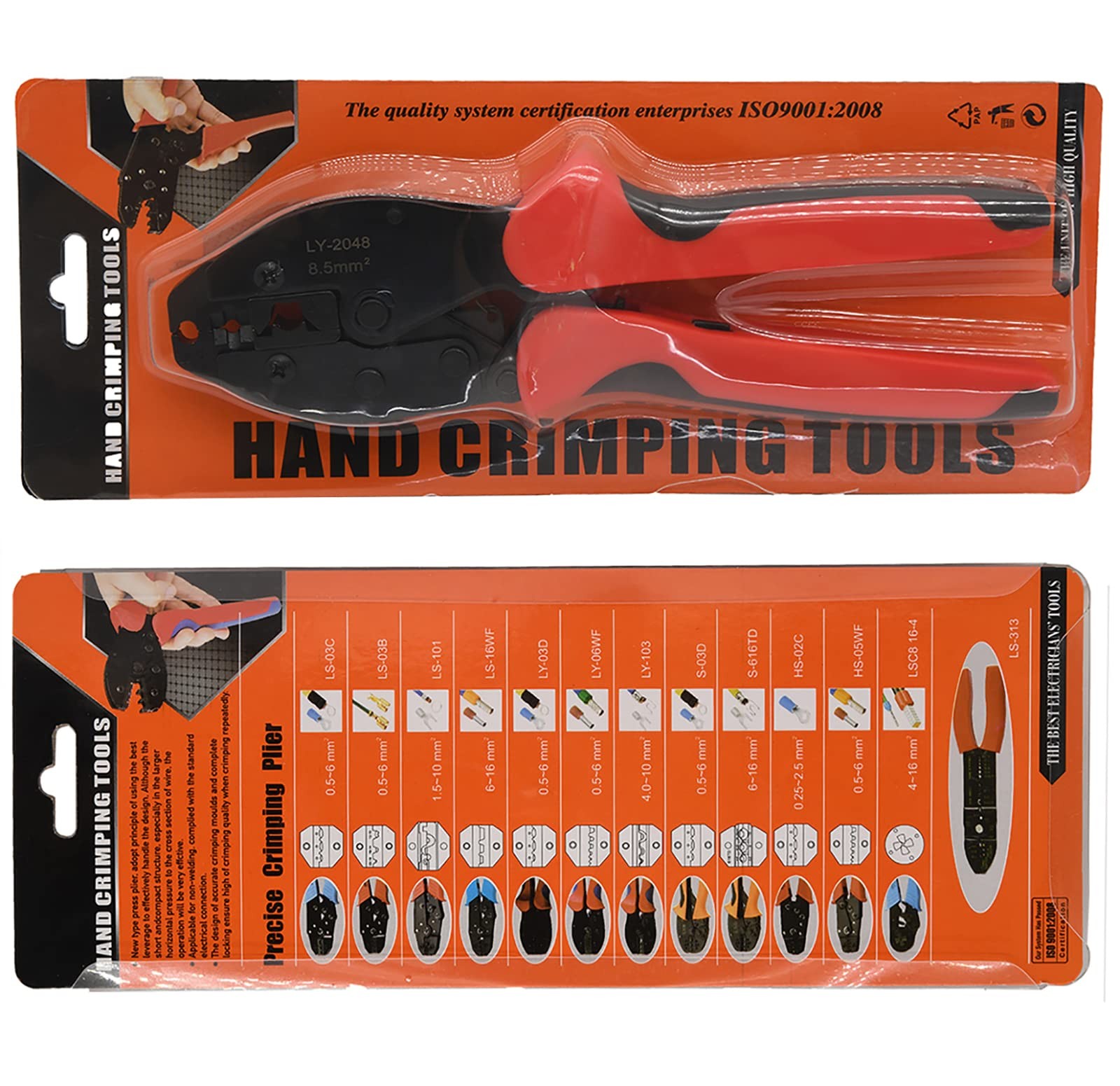 Spark Plug Wire Crimper, Crimping Pliers for Stripping Tool Black