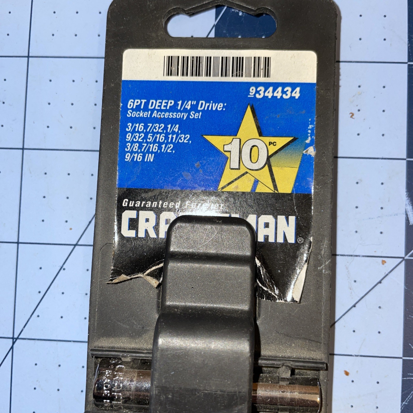 Craftsman USA 934434 1/4 Drive 6pt Deep SAE Sockets G 1 Series with OEM Read