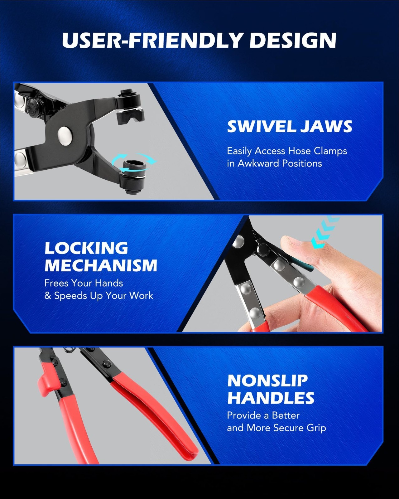 Long Reach Hose Clamp Pliers, Wire Spring Remover for Automotive Coolant & Radia