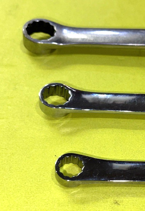SNAP-ON TOOLS 3 PIECE SAE. & METRIC HIGH PERFORMANCE 15% OFFSET BOX WRENCHES