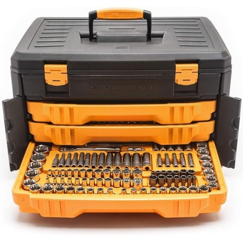 Gearwrench 80972 Mechanics Tool Set, 12 Point SAE/Metric, 243 Piece