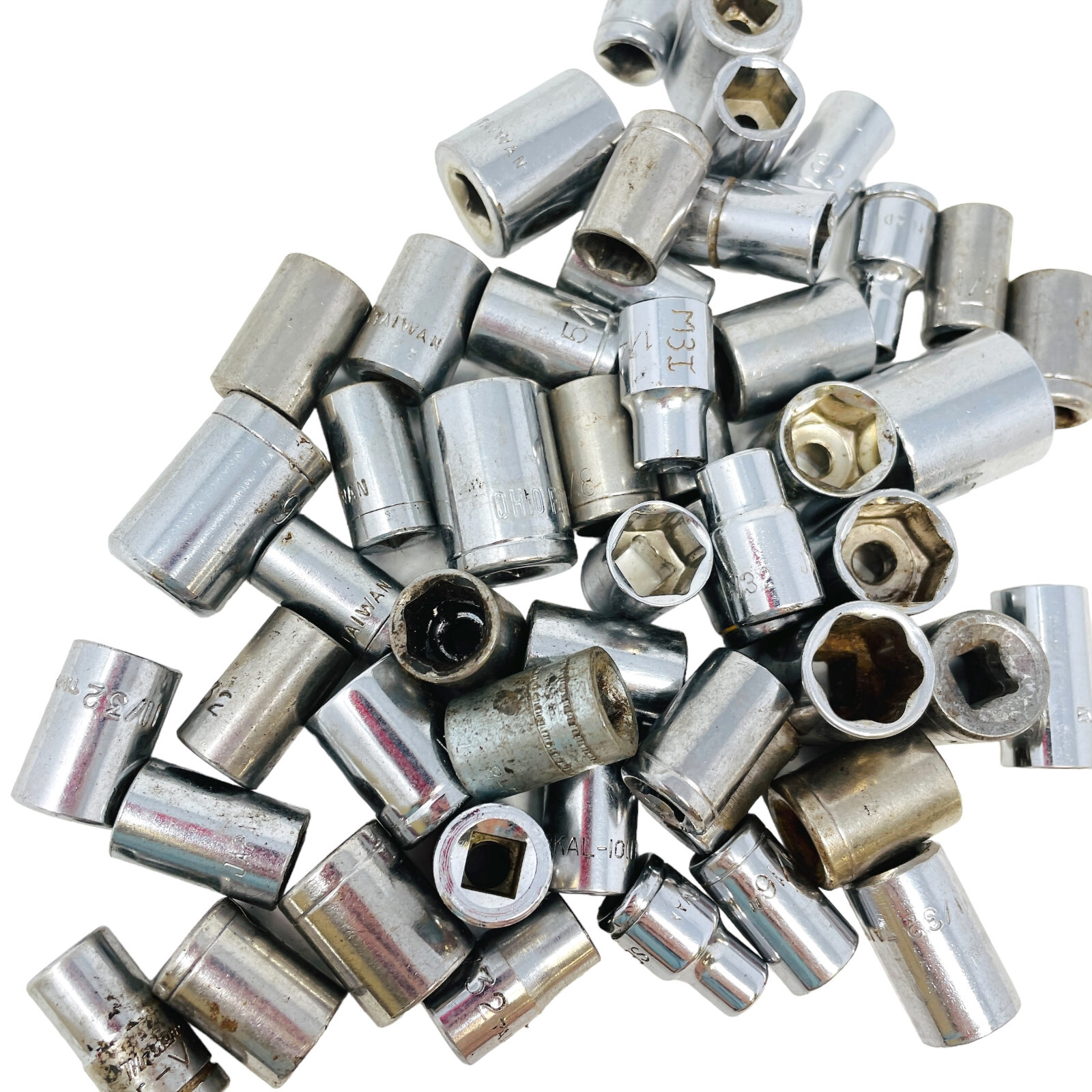 48 Pcs KAL and Assorted 14mm, 11/32 in, 3/8 in, 1/2 in Socket Set
