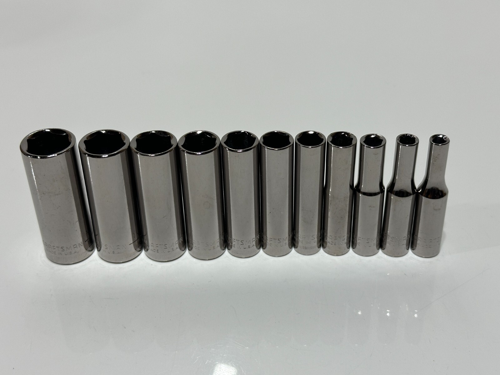 NEW Craftsman USA 11pc Metric 4mm-14mm Deep Socket Set – 1/4″ Drive – 6 Point