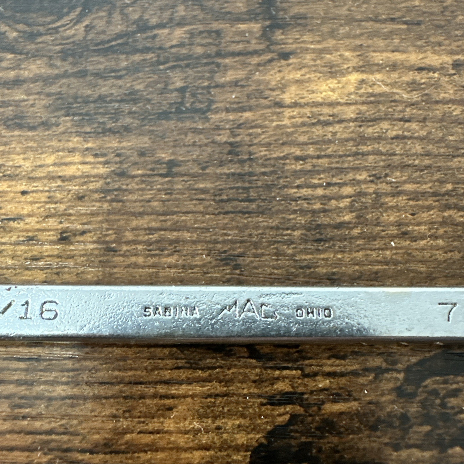 Mac Tools CW14 7/16” SAE Combination Wrench Made In Sabina OH USA