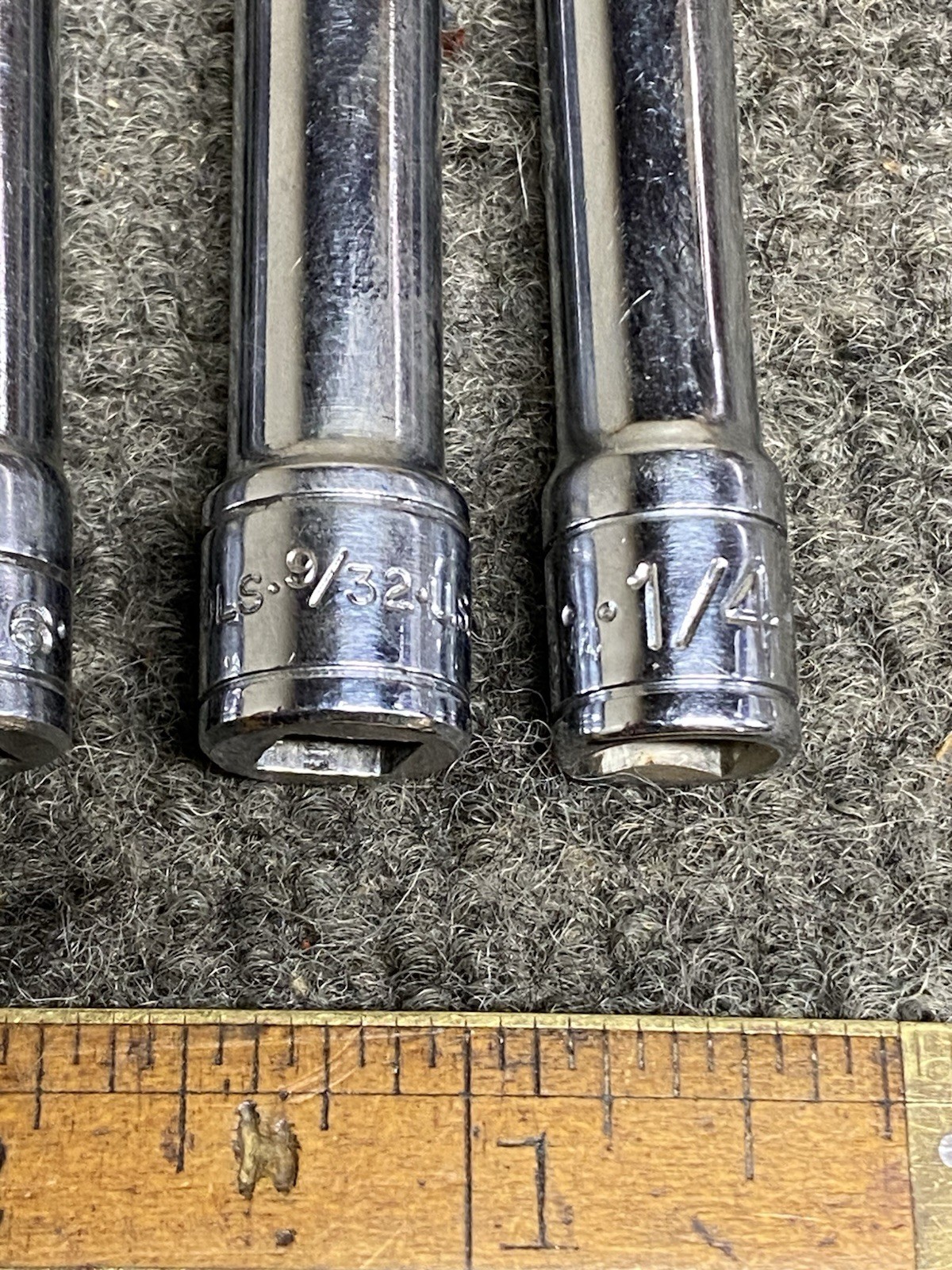 Vintage SK 1/4” Dr Deep Socket Set 5 Pc. 1/4” – 3/8” USA 6 Pt