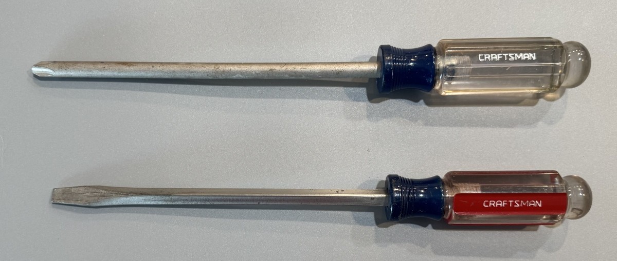 Craftsman # 4 Phillips 41298 J WF and 5/16 Flat Head 41587 K WF Screwdrivers