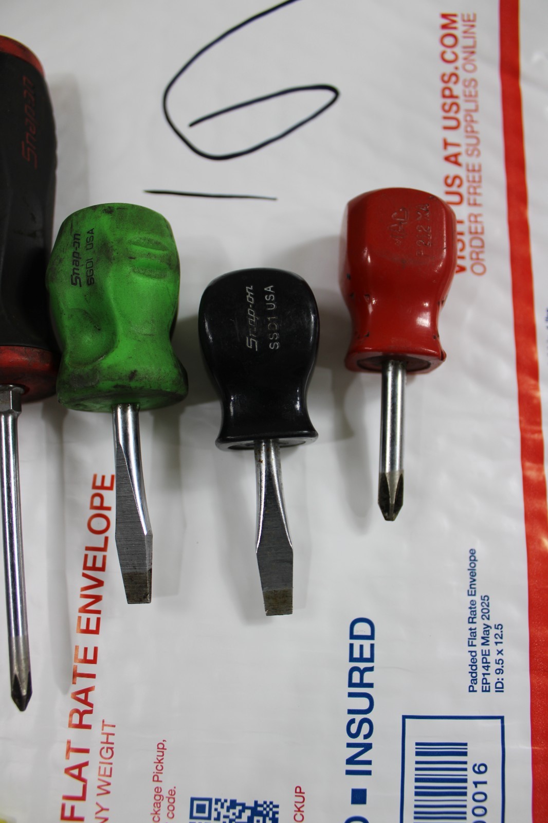 Snap On and MAC Stubby and Regular Screwdriver Lot Flat Slotted Tip Phillips