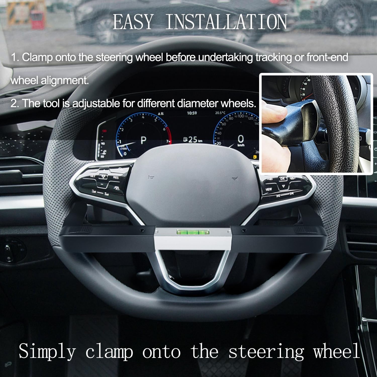 Steering Wheel Level Tool for All Cars and Trucks Steering 170-250mm 270-340mm