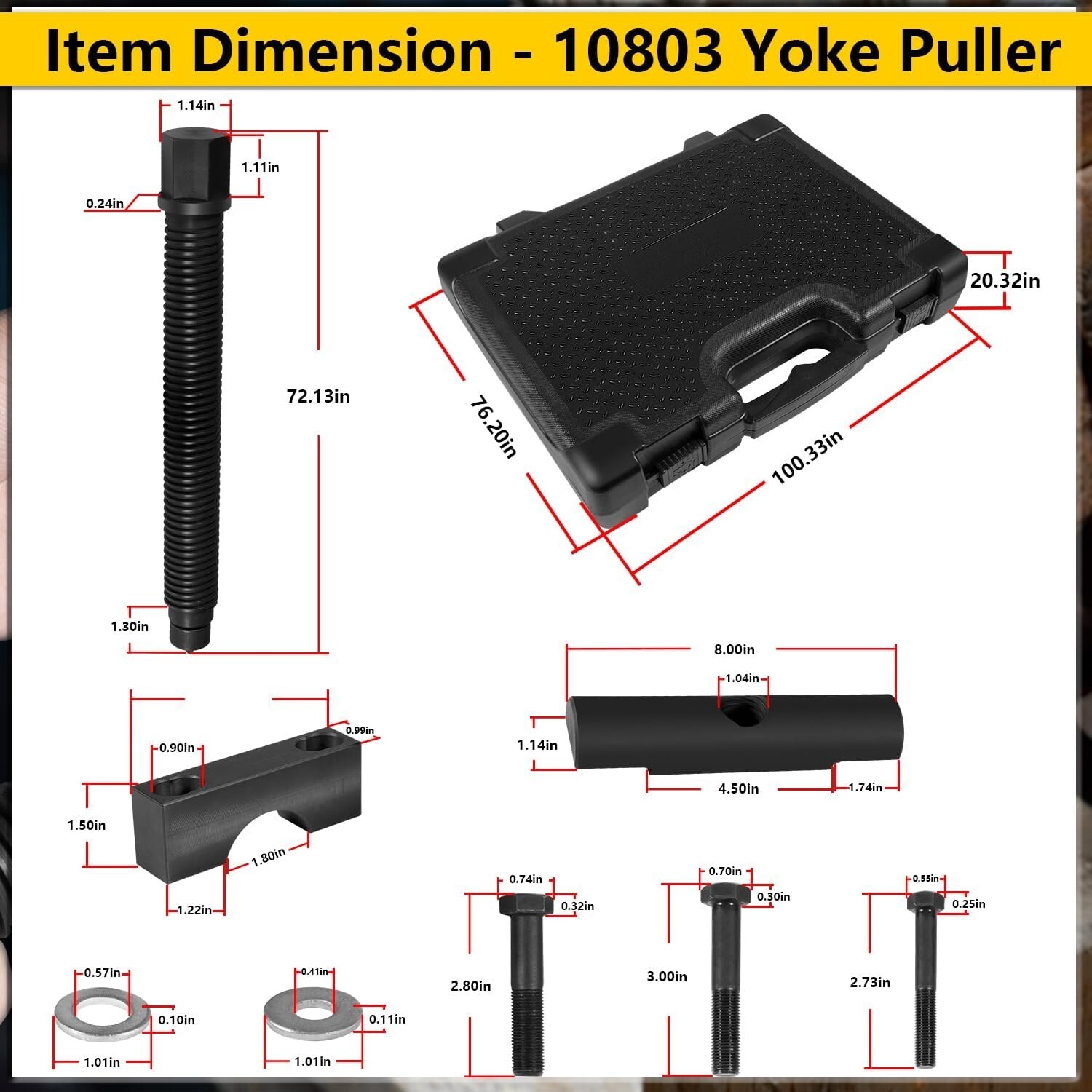 10803 Yoke Puller Yoke Removal Tool for Commercial Trucks Semi Truck Class 6-8