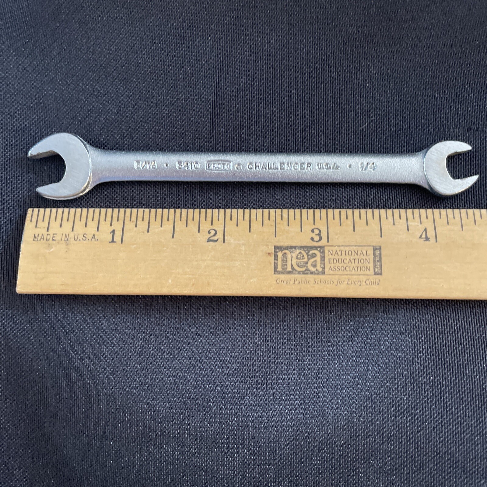 Vintage Challenger 5/16” X 1/4” Double Open End Wrench Model 5410 Made in USA