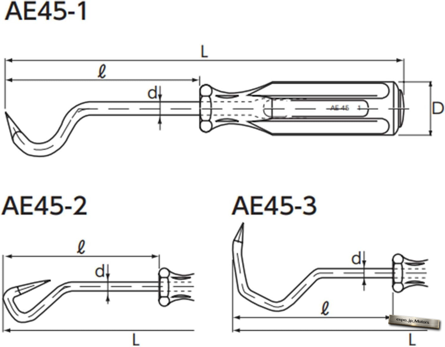 KTC Hose Placker Set AE45T Tool Kyoto Mechanical Tools