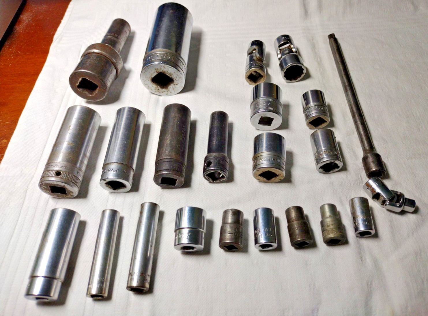 23 Piece Snap-on Bundle Of Sockets 1/2″, 3/8″, 1/4″ Drive, Mixed All U.S.A.