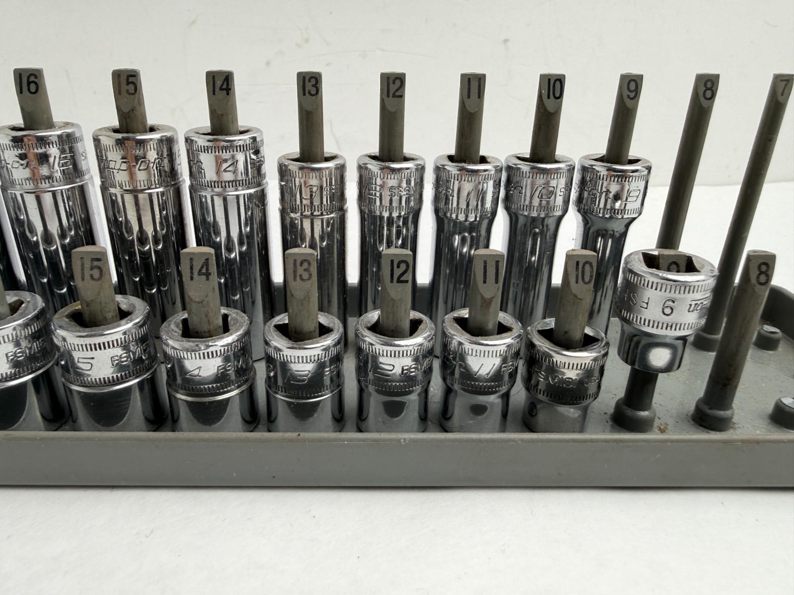 Snap-on 24pc 3/8″ 6-point METRIC 9mm-20mm Shallow & Deep Socket Set