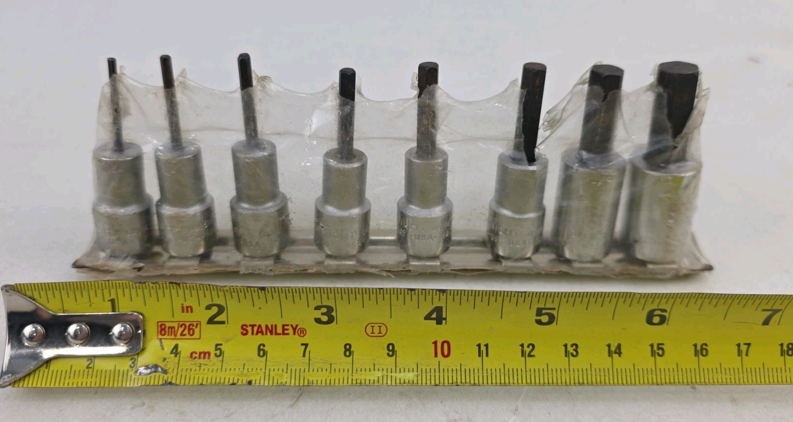 Wright 353 Metric Hex Allen Bit Socket Set 2-10mm NOS USA Factory Sealed 8 Pc