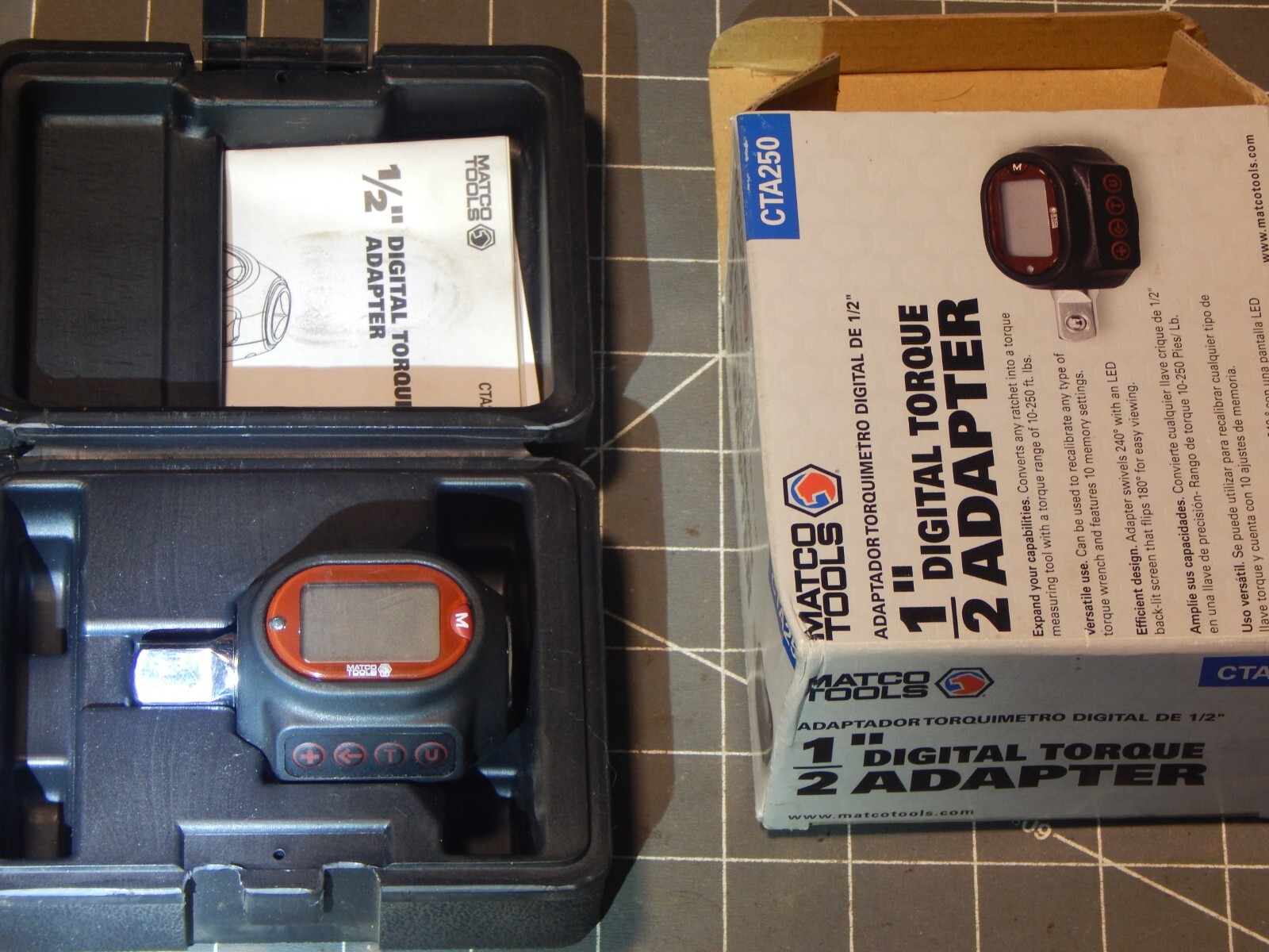 Matco 1/2″ Drive Digital Electronic Torque Wrench Adapter 10-250 Ft Lb Dr CTA250