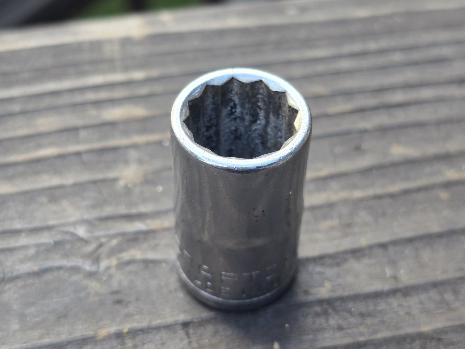Vintage Craftsman USA 15mm 12 Point 1/2″ Drive Socket 44236 -VV- Series
