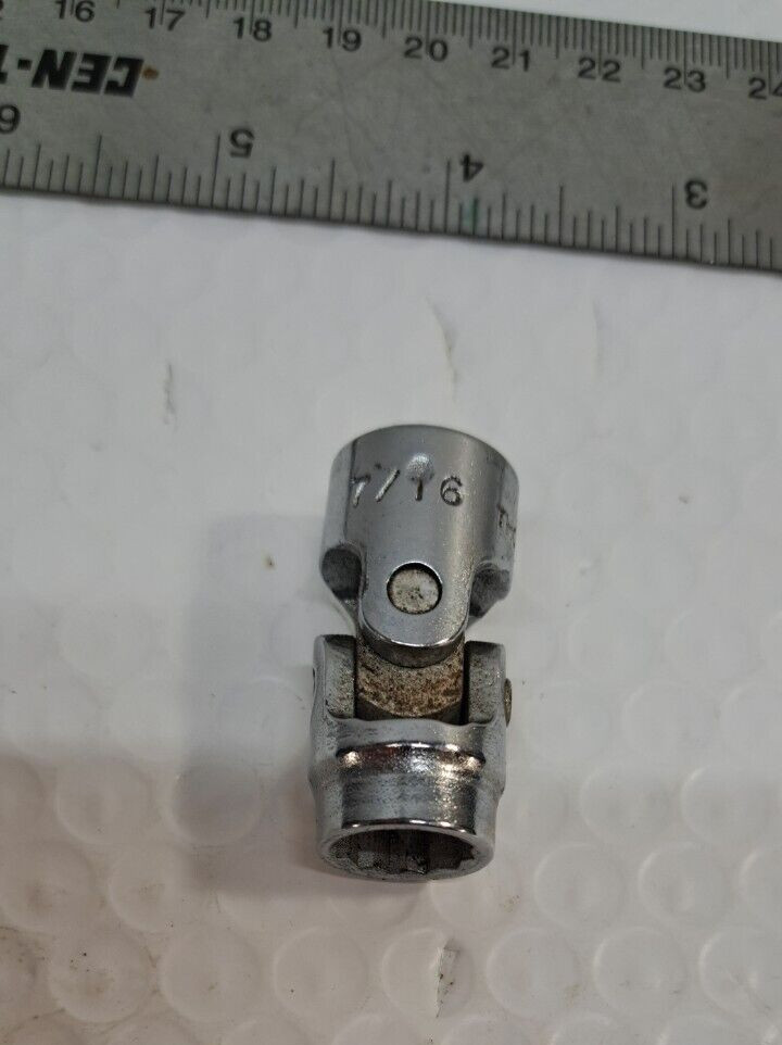 Thorsen USA 414J 7/16 in SAE 3/8” Drive 12 Point wobble Swivel Socket
