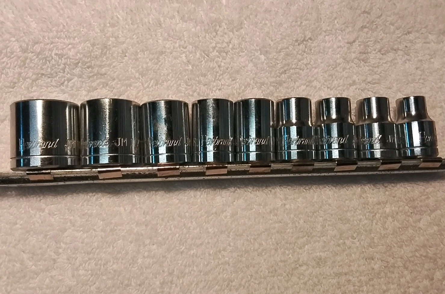9pc HERBRAND 3/8″ DRIVE 12PT SOCKET SET METRIC USA 🇺🇸