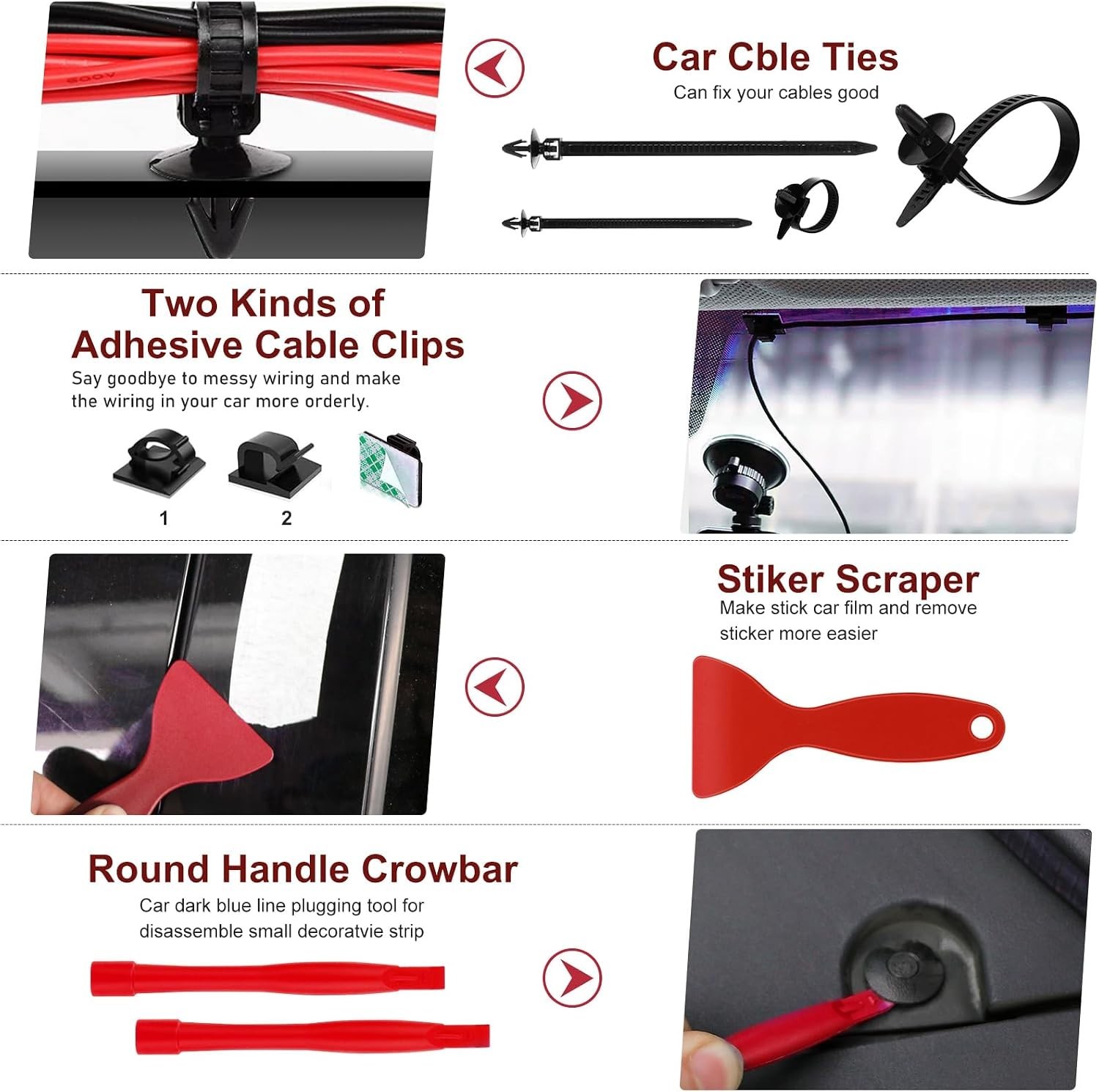432Pcs Auto Trim Removal Tool Kit No Scratch Pry Tool for Car Door Panel Dash…