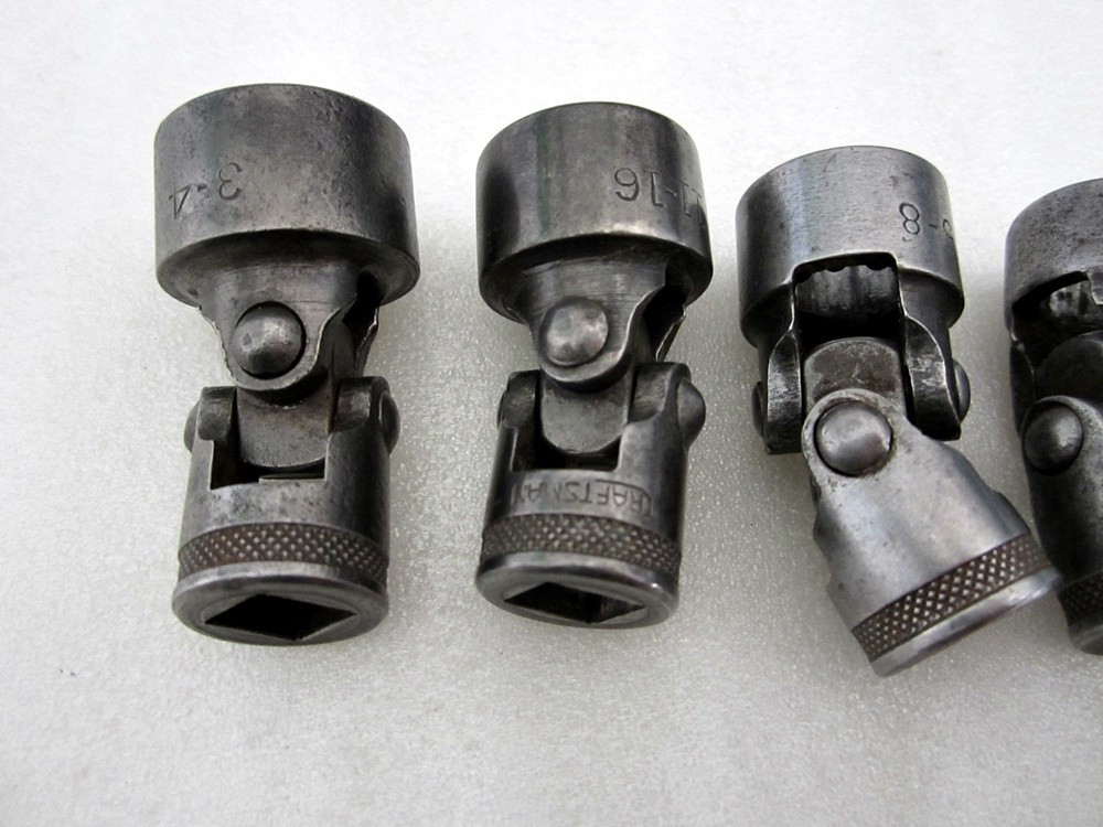1940’s Craftsman 3/8″ Drive 6pc SAE 12pt Flex End Socket Set H BE USA