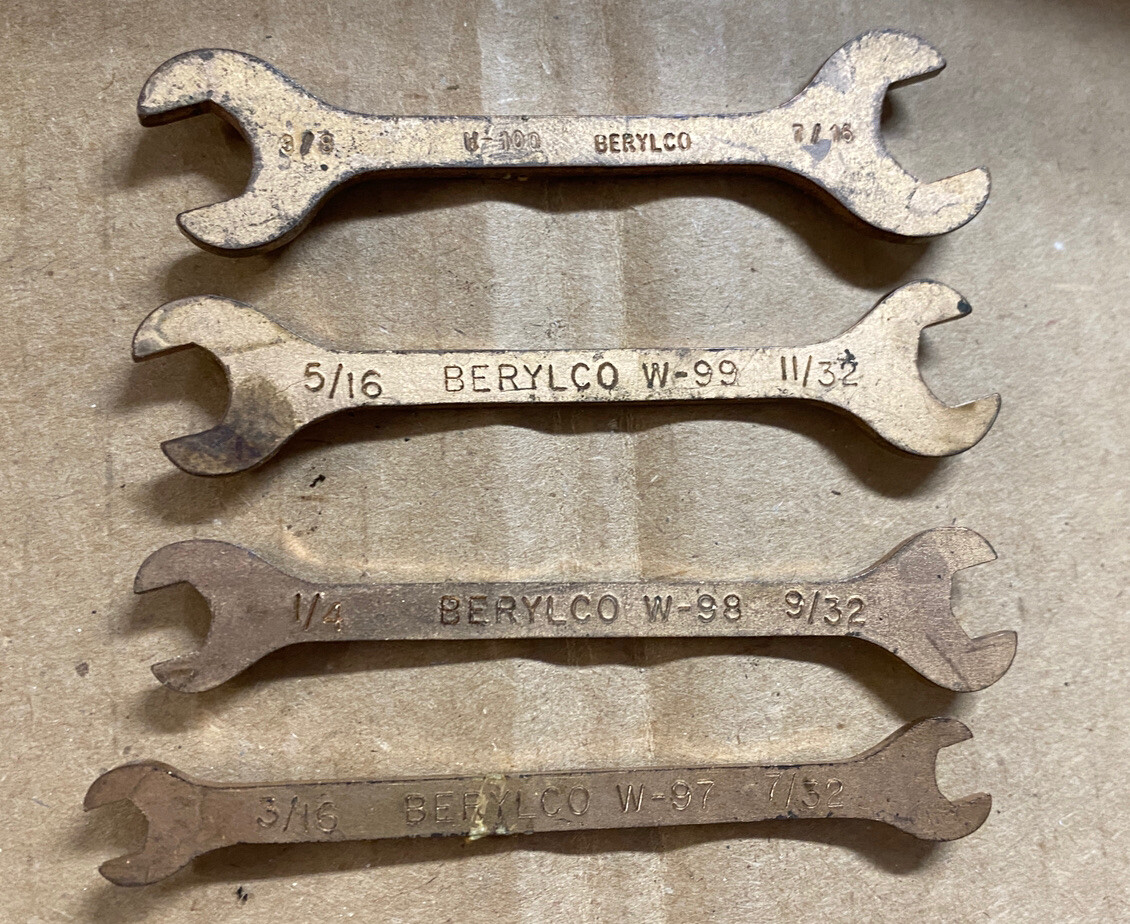 W-100, 99, 98, 97 Berylco Double Open End Wrench