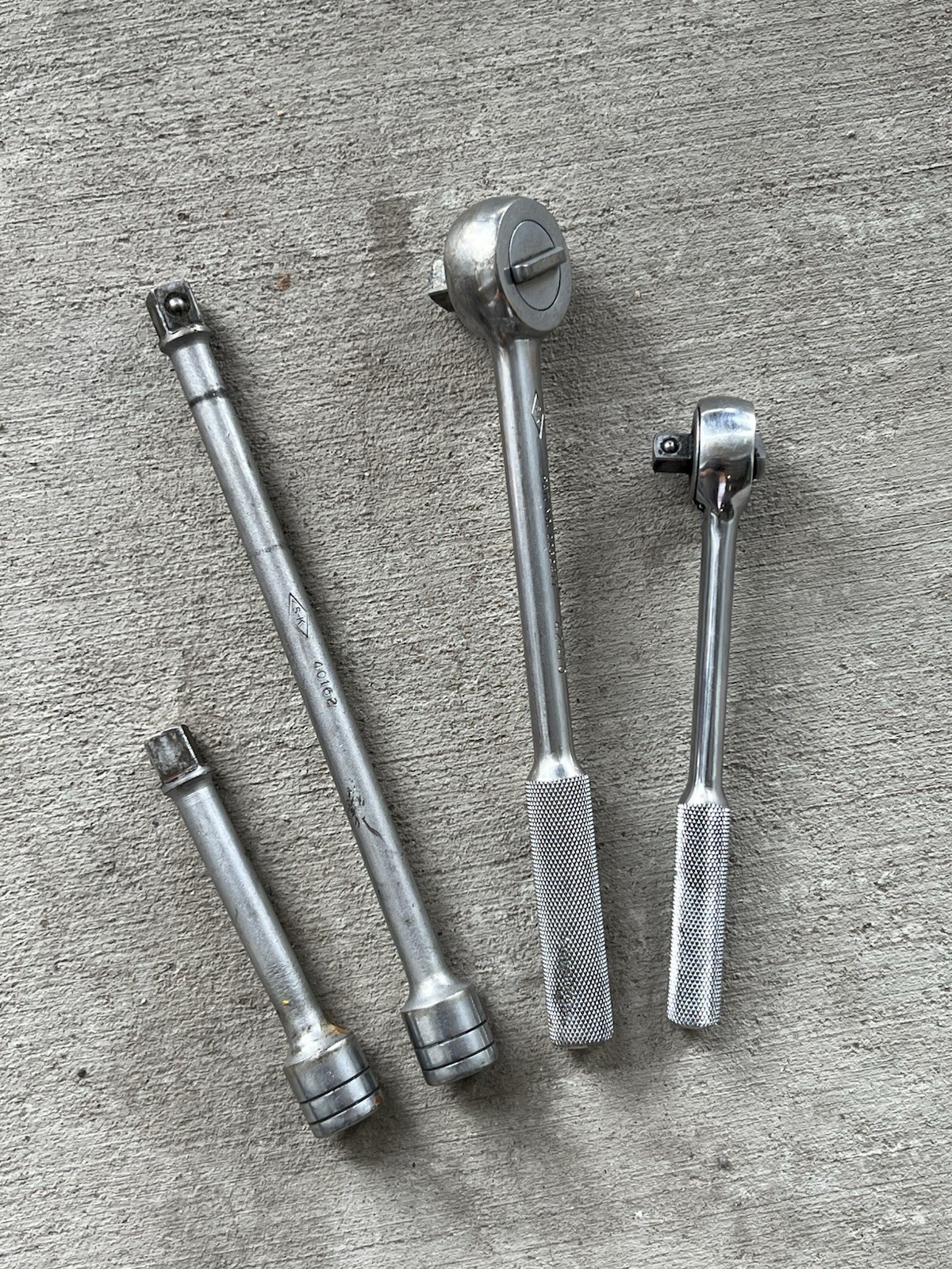 S-K Tools Ratchet Wrenches + Extensions Lot 40161 40162 42470