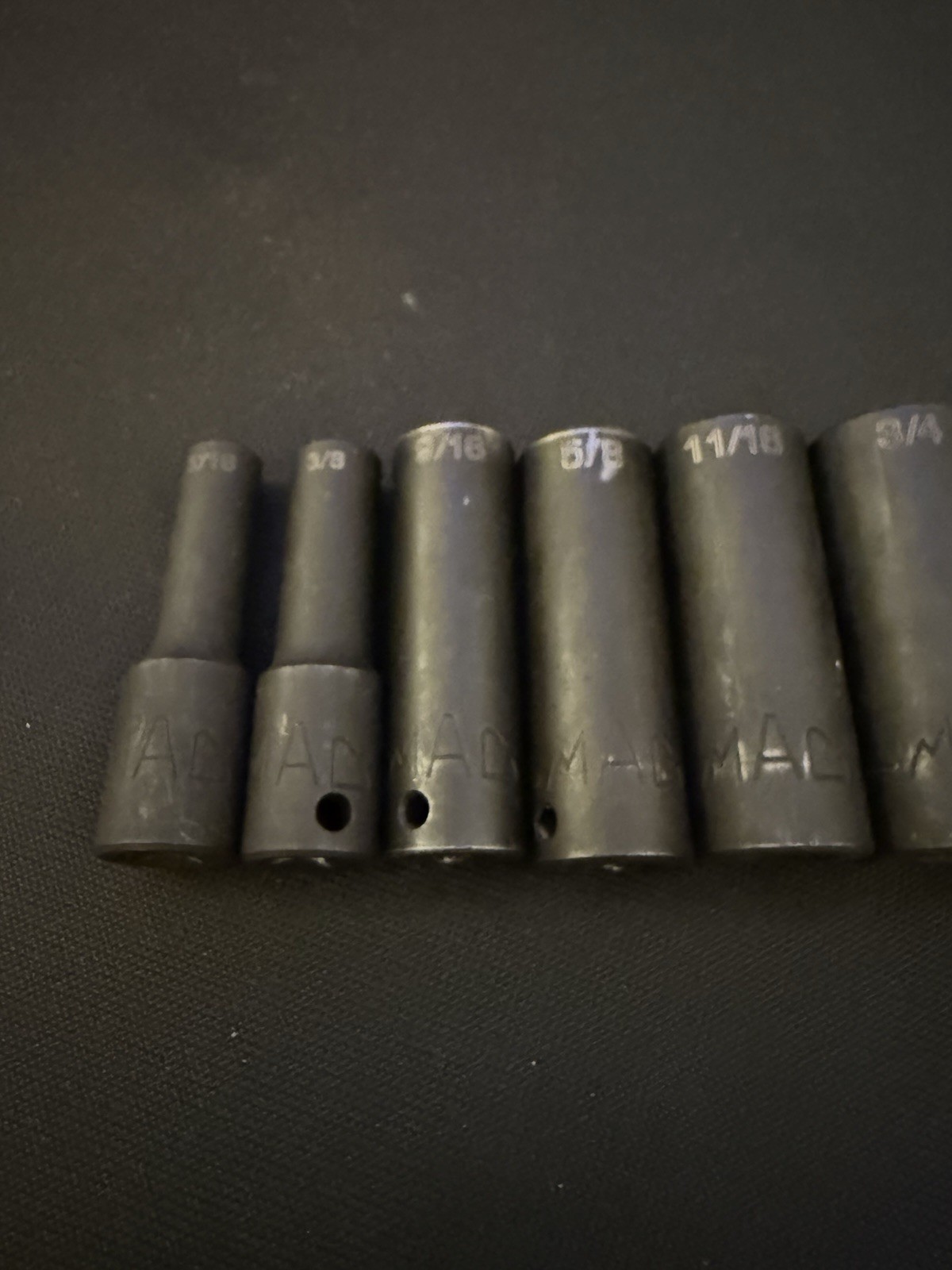 Mac Tools 8 Piece 3/8” Deep Impact Socket Set Non Slip – XDP PT – 5/16 – 7/8