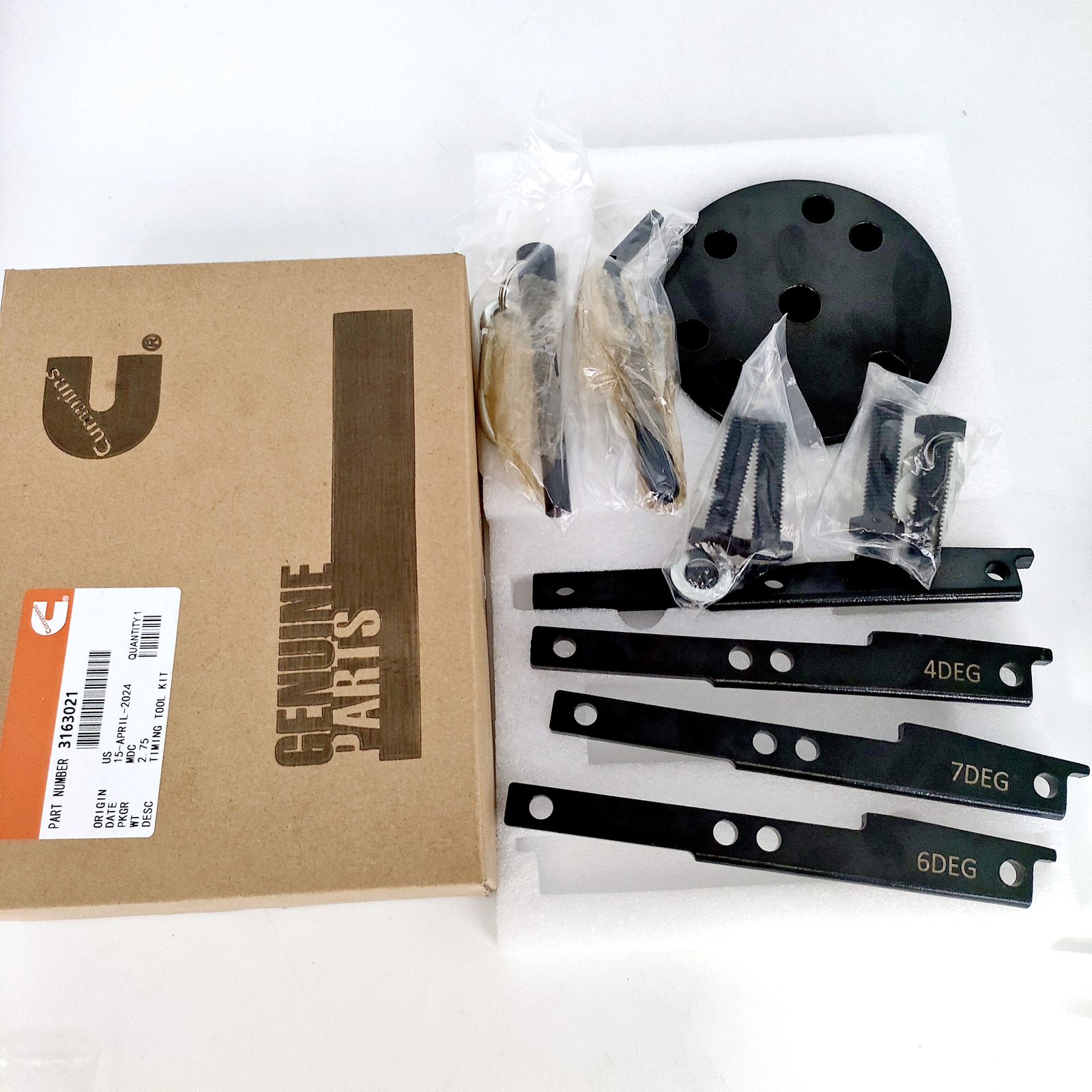 3163021 Cummins ISX QSX Timing Injector Cam Gear Puller Tool Kit 3163069 3163530