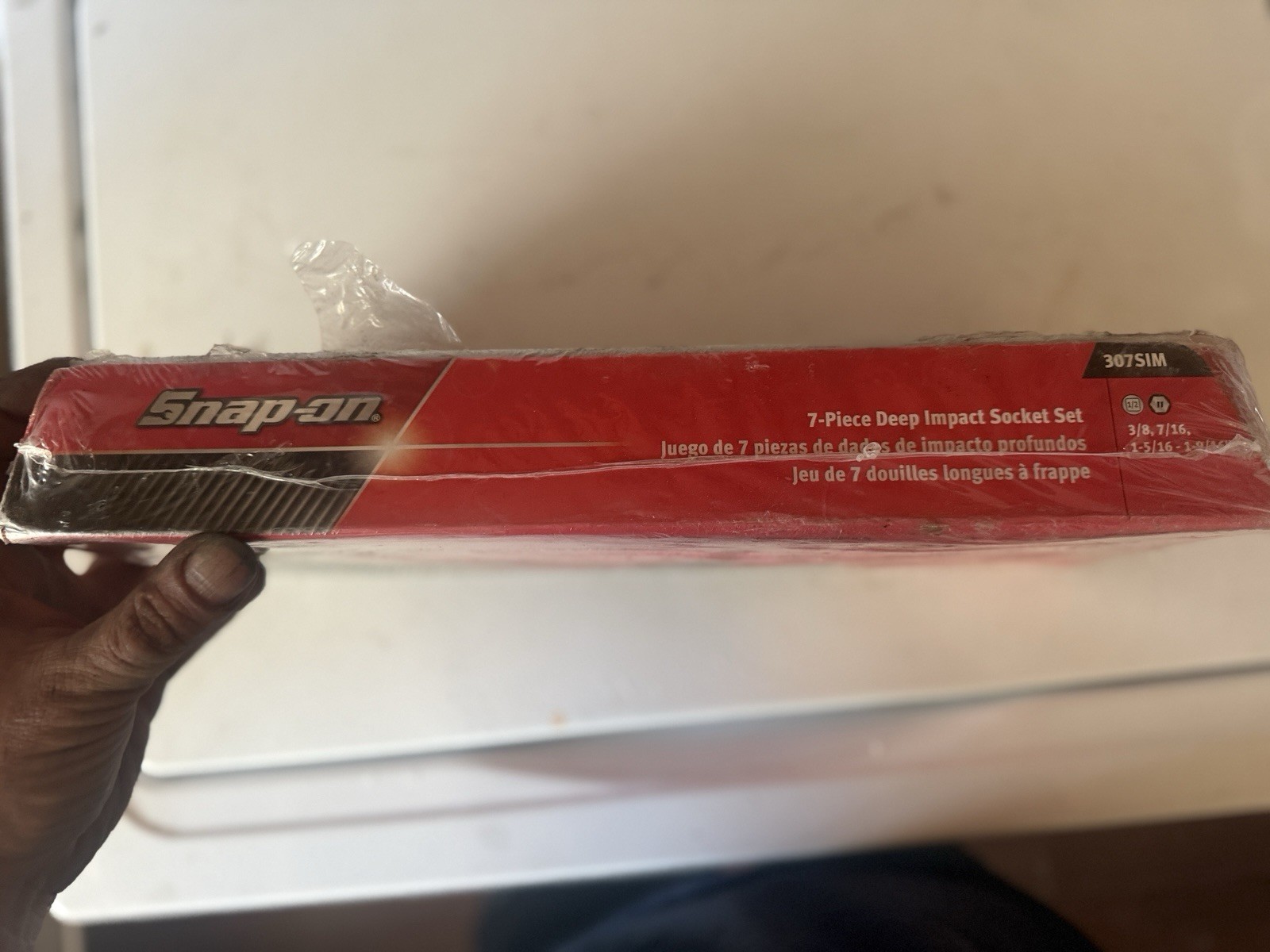 #bm396 Snap On Tools 307SIM – 1/2″ Drive 7 Pc SAE 6Pt Deep Impact Socket Set