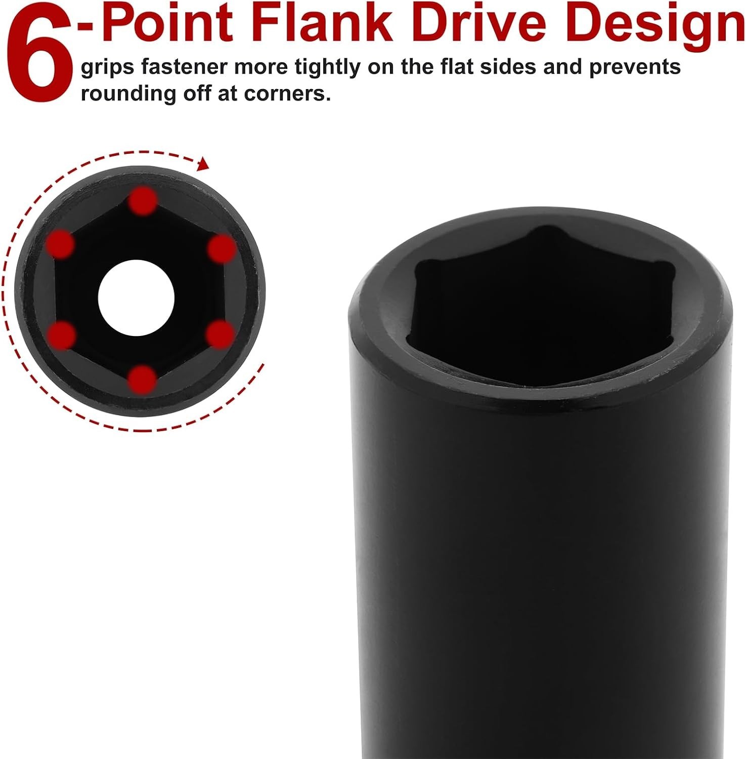 21mm Deep Impact Socket, 1/2-Inch Drive, 6-Point, CR-MO