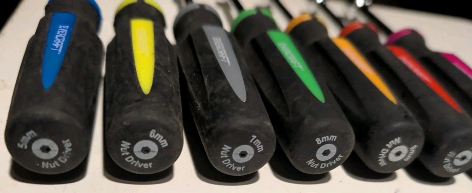 Napa Evercraft 7 PC Nut driver Set Metric Color Coded 5mm-12mm