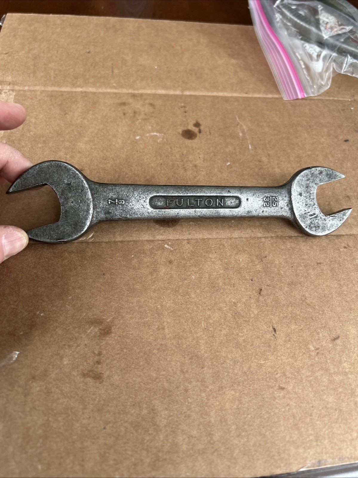 Vintage Fulton Wrench 7/8” and 25/32” Forged in USA Open End