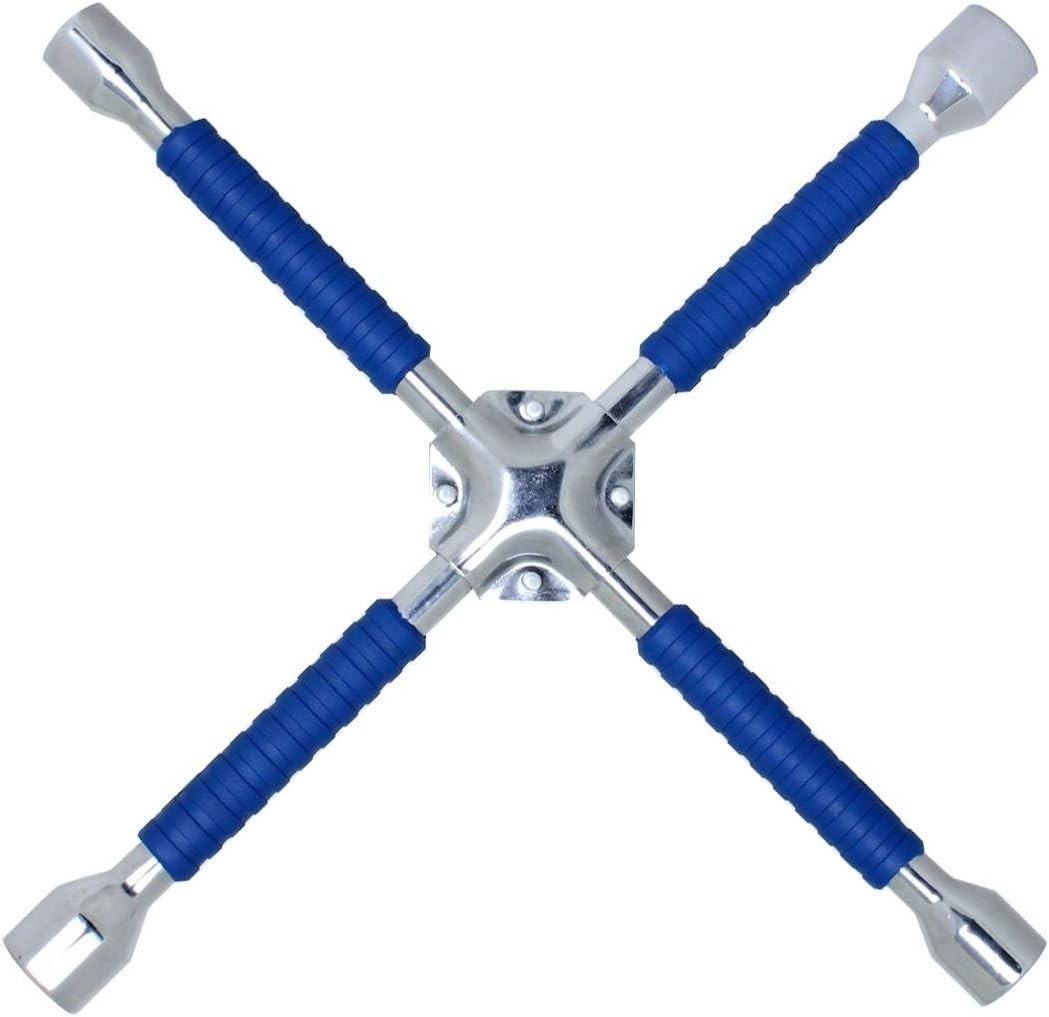 Universal 4-Way Lug Wrench – 16” Heavy-Duty Carbon Steel Tool for All Vehicles