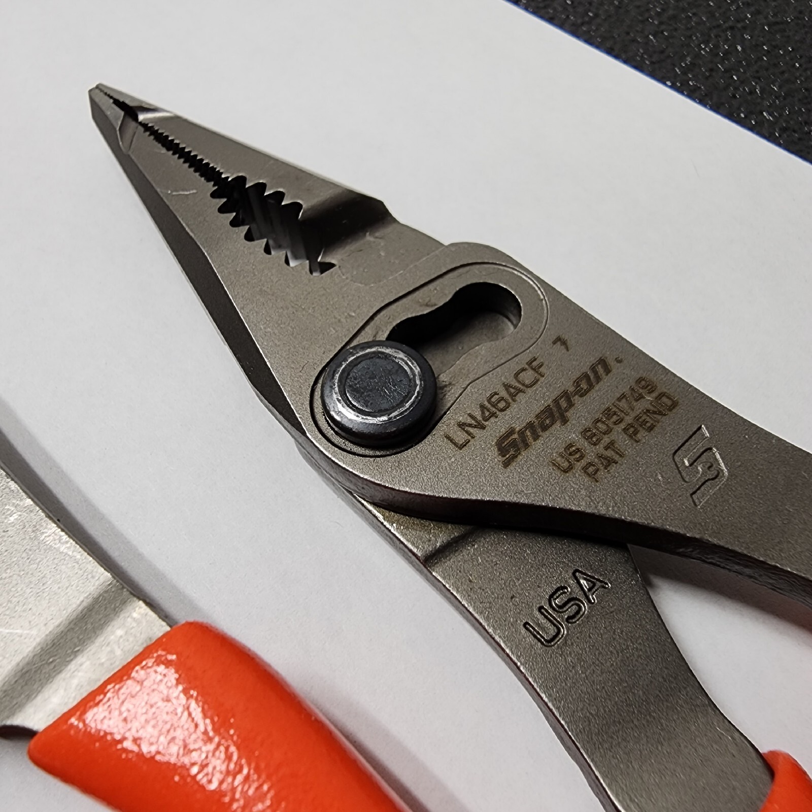 Snap-on Tools USA NEW 2pc ORANGE 7″ & 9″ Long Nose Slip Joint Plier Set LN46ACF