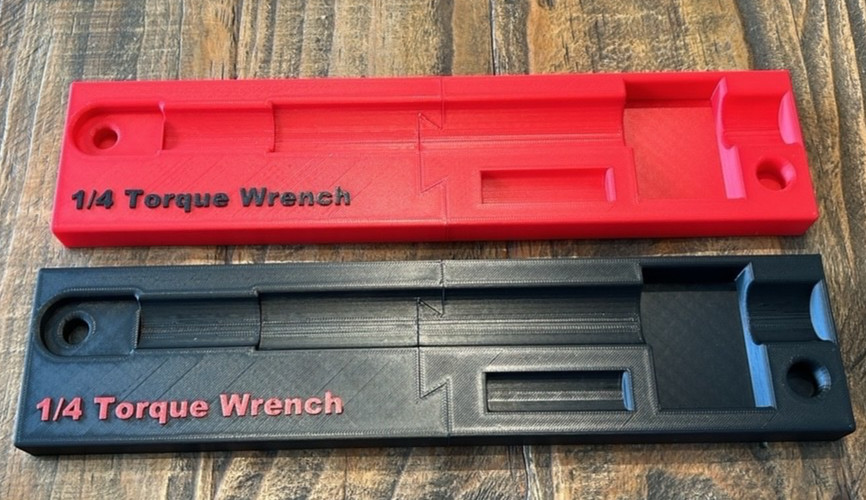 Custom made storage tray for SnapOn 1/4 digital torque wrench ATECH1FS240N