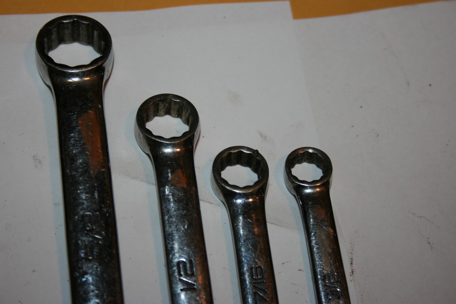 SNAP-ON TOOLS MM/SAE MIX COMBINATION WRENCH SET USA LONGSTANDARD SIZES 11PIECES