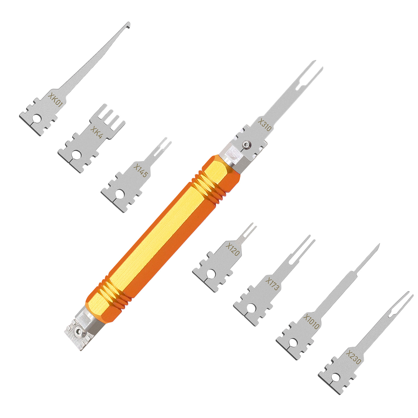 8PCS Electrical Pin Removal Tool Kit Tip Replacement Terminal Removal Tools Set
