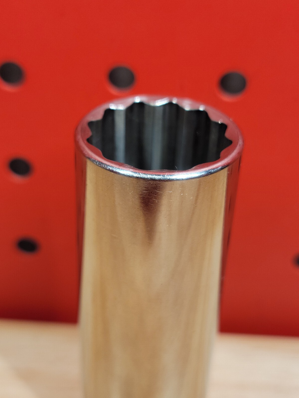 Snap-on Tools S281 7/8″ 1/2″ Drive 12-Point SAE Deep Chrome Socket USA