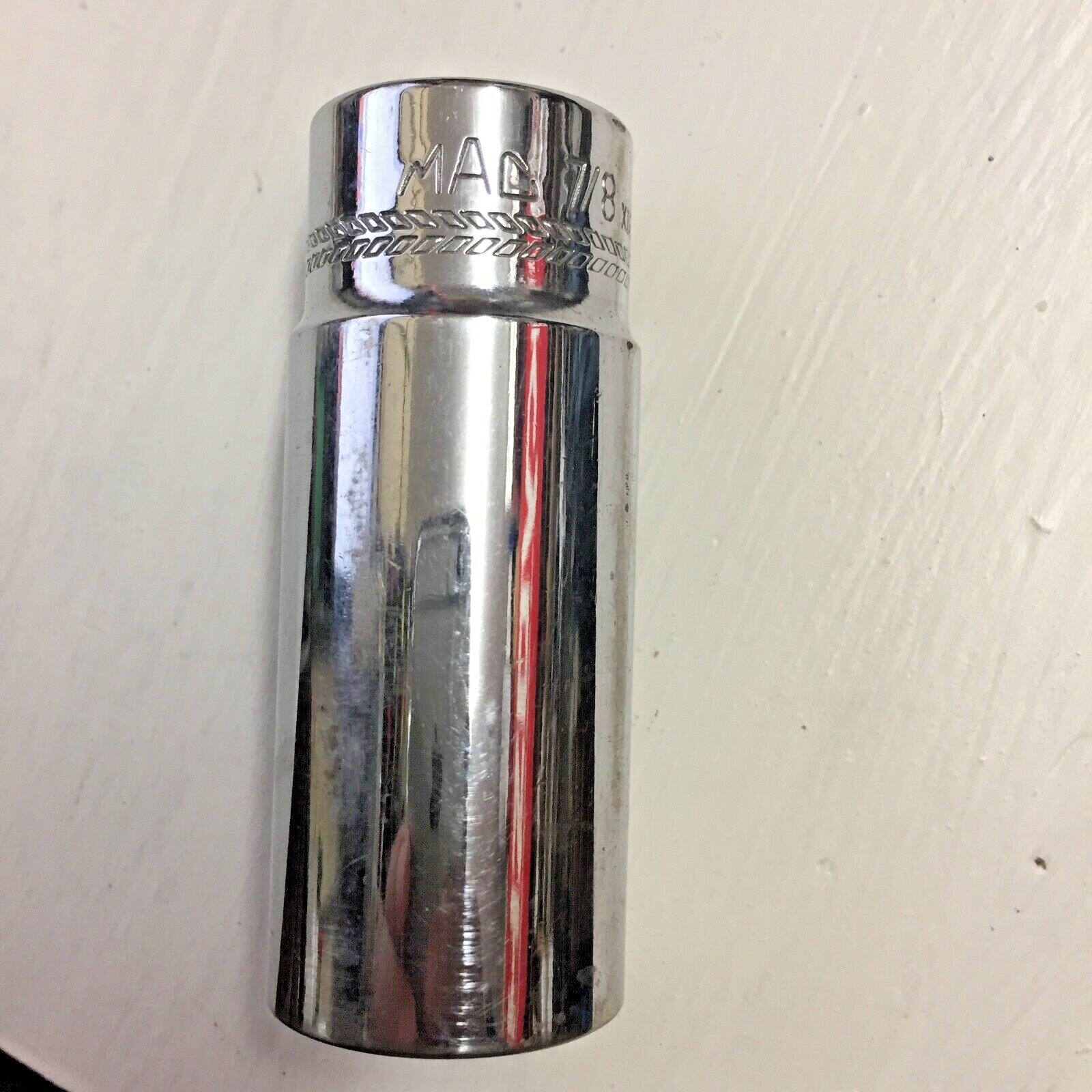 Mac Tools XD286G 7/8″SAE 3/8″dr Deep Chrome 6pt Socket Good Condition (bag)