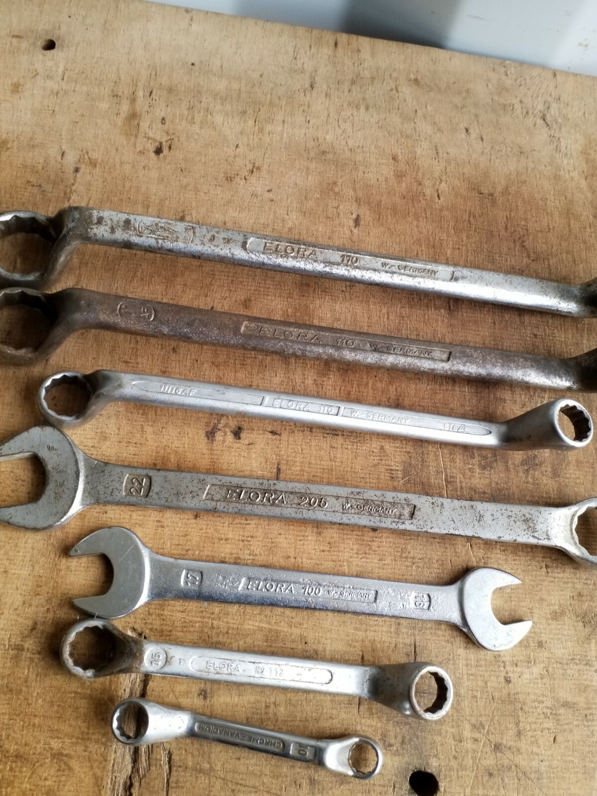 11x Vintage Elora Spanners Whitworth AF Metric Lot No287 Classic Car Mechanic