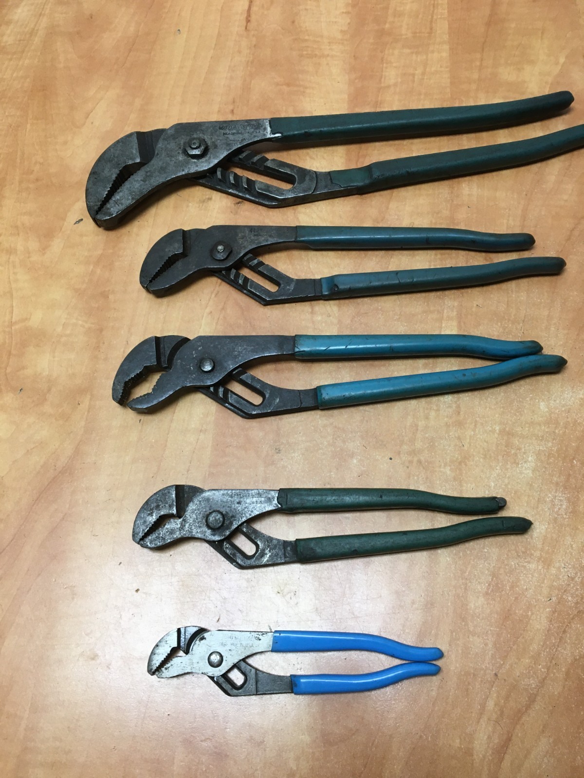 Channel Lock Pliers Lot of 9 460 440 442 420 426 386 326 Adjustable