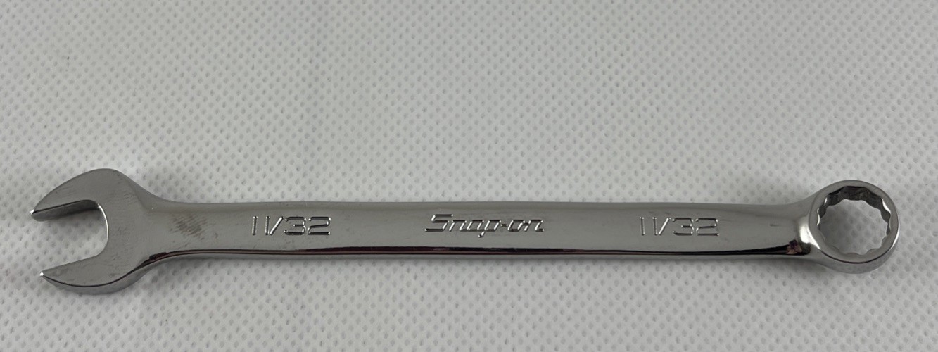 Snap On Tools OEX110B Short Chrome Combination Wrench 11/32” 12PT SAE