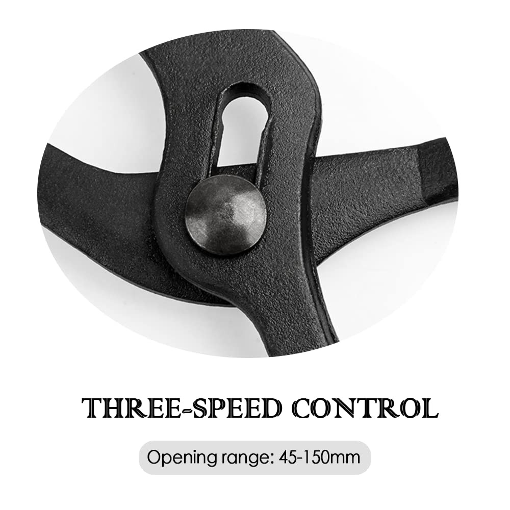 12 Inch Oil Filter Wrench Pliers 3Position 15 Degree Bent Head 45150mm Red