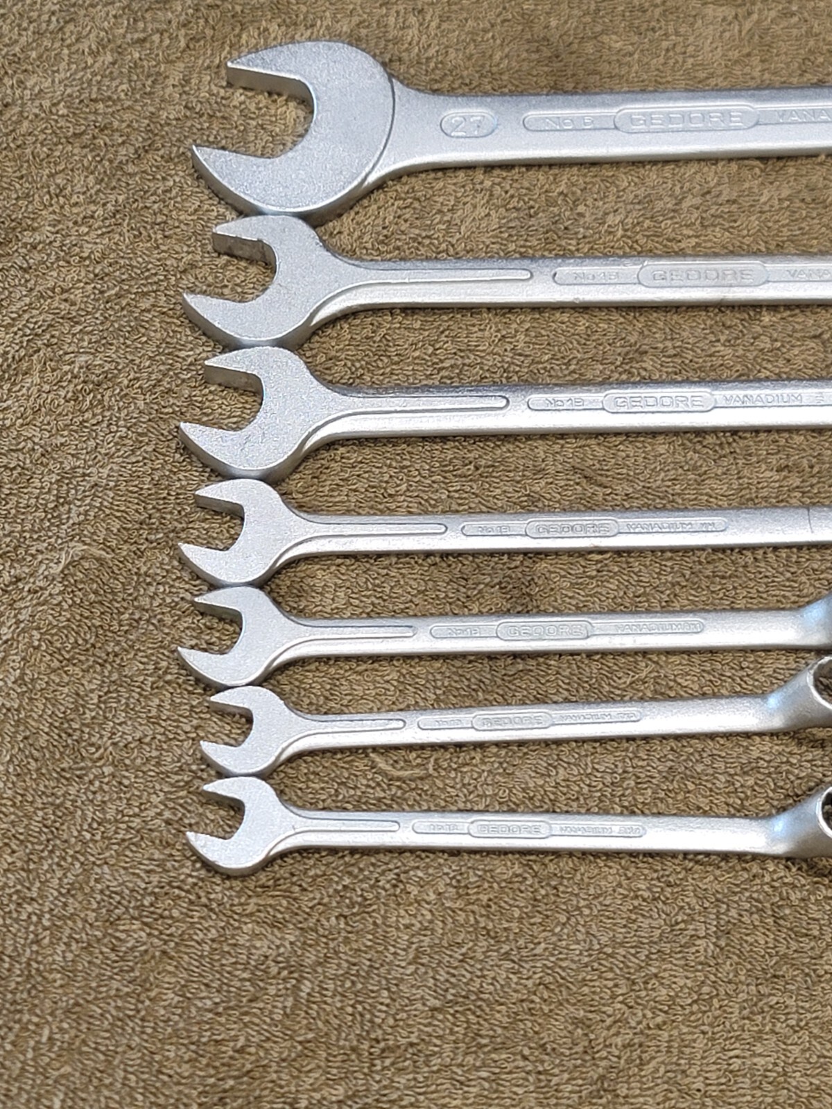 Gedore Metric Combination Wrench Set 27 24 19 17 13 12 10 mm Offset Automotive