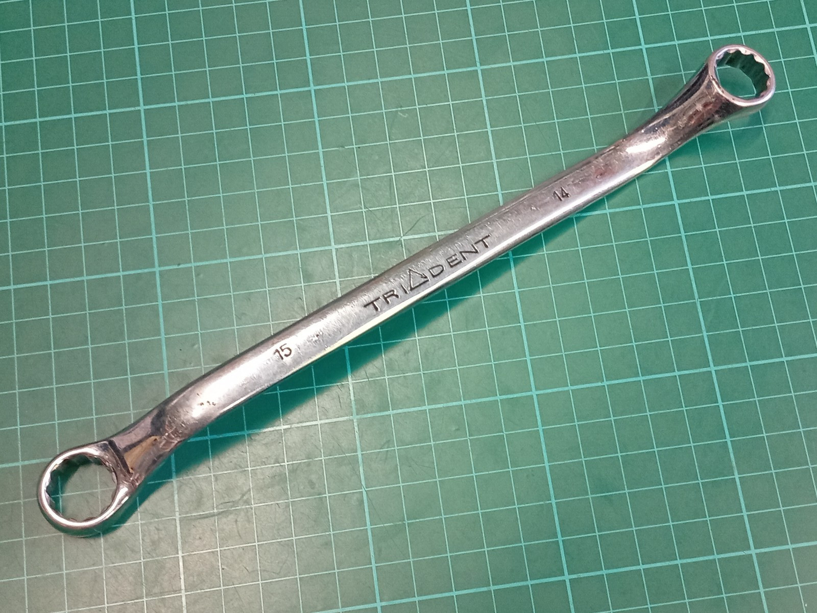 TRIDENT Tools S321415, 14mm x 15mm, Offset Ring Spanner