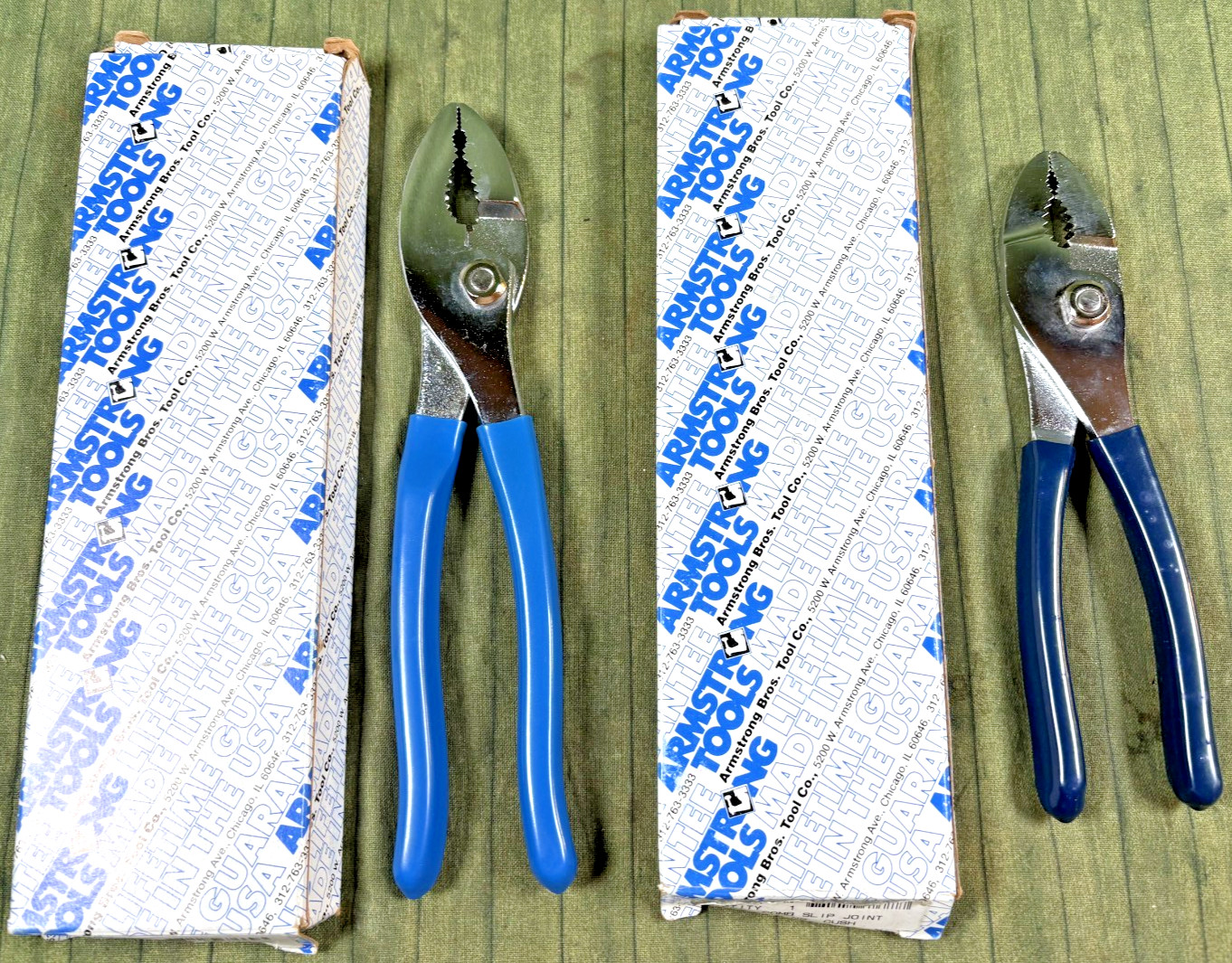 (2) Armstrong U.S.A. Slip Joint Pliers – No. 67-687 (6-1/2″) & No. 67-669 (8″)