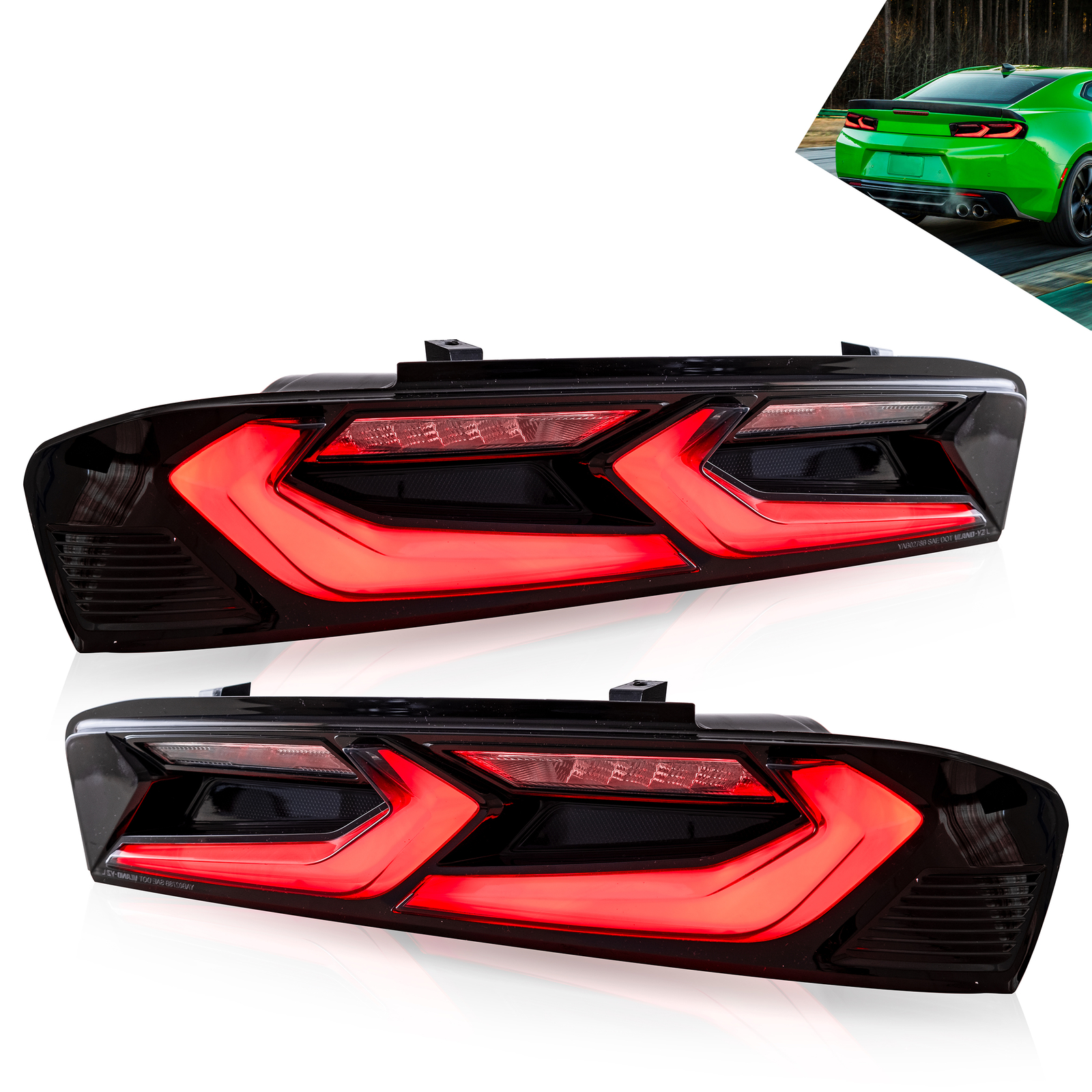 VLAND FULL LED Taillights For Chevy Camaro 2016-18 DRL w/Sequential Signals Pair