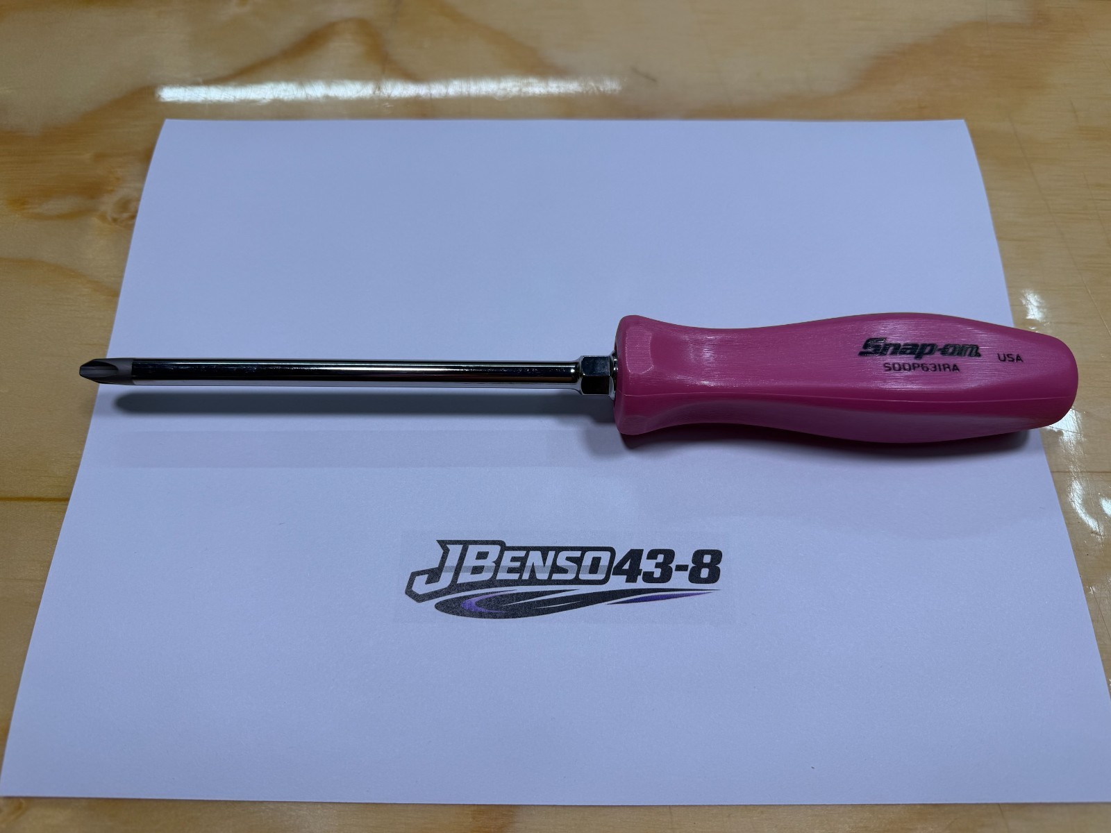 Snap-on Tools USA NEW PEARL PINK #3 Phillips Hard Handle Screwdriver SDDP63IRAPP
