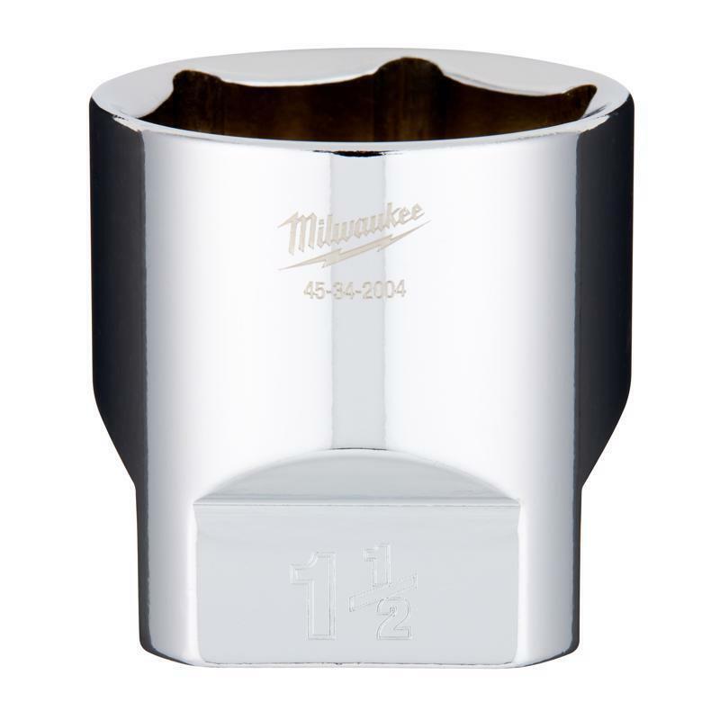 Milwaukee 1-1/2 in. X 1/2 in. drive SAE 6 Point Standard Socket
