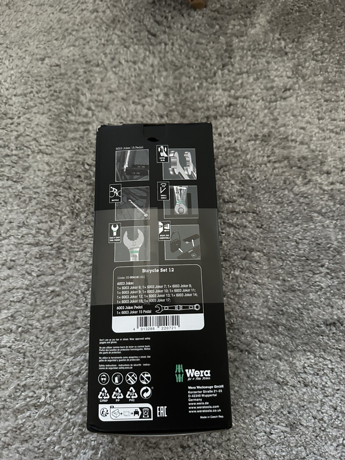 Wera 05004181001 Bicycle Ring Spanner, 12-Piece Set Sealed New ✅